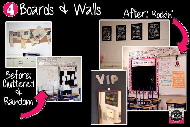 Burlap, Chalkboard, Pink, Black, Ideas for Decorating a Middle-High School Classroom, Vintage Rock Star Glam Theme