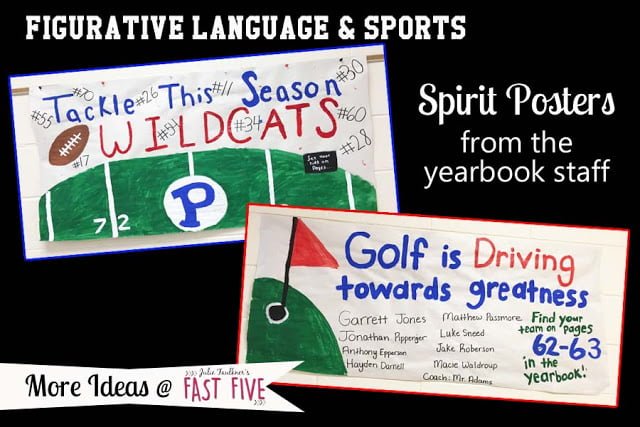 Football Figurative Language English Class Sports-Theme Lesson Ideas