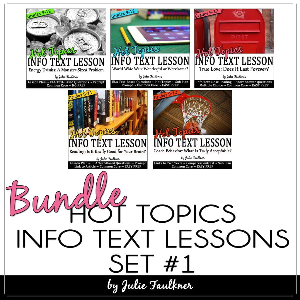Benefits of Using Hot Topics Info Text Lessons in Class